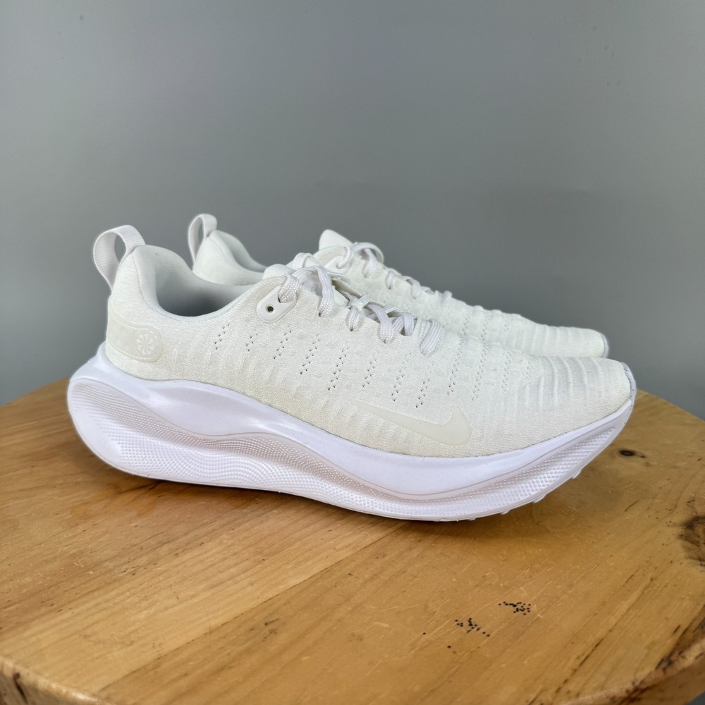 Nike ReactX Infinity Run 4 Womens Size 10 Shoes Triple White Athletic Running